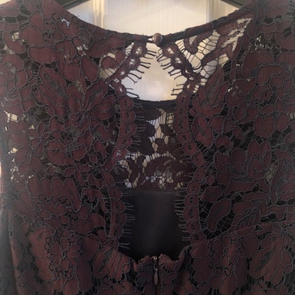 Banana Republic - Lace Burgundy Dress - Picture 4 of 5